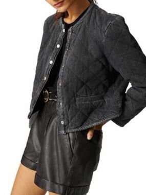 ba&sh Gladys Quilted Denim Jacket